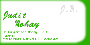 judit mohay business card